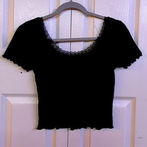 Black crop top